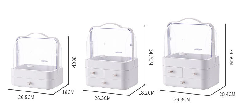 Acrylic Cosmetics Storage Box Dustproof Portable Case